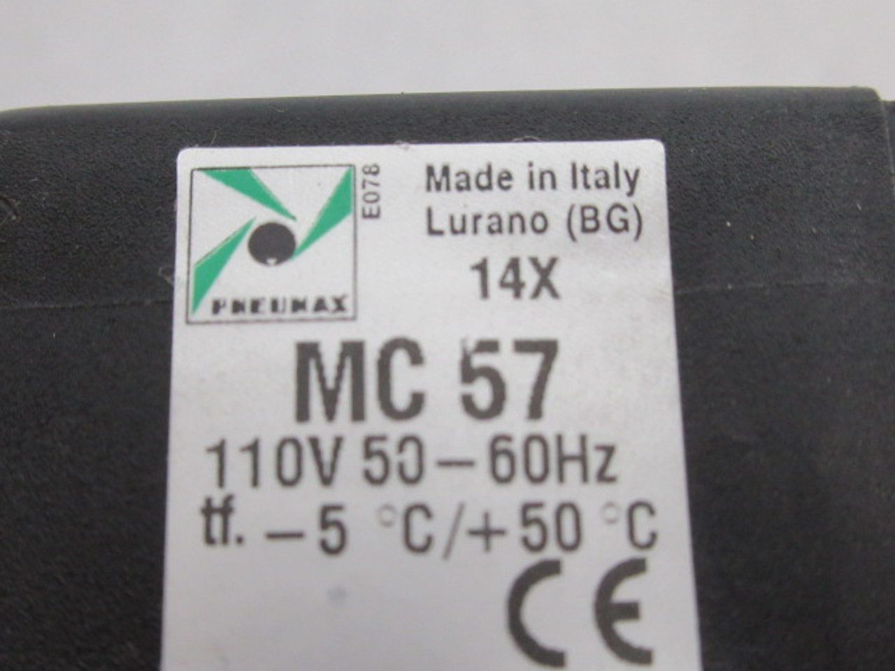 Pneumax MC 57 Solenoid Coil 110V 50-60Hz USED