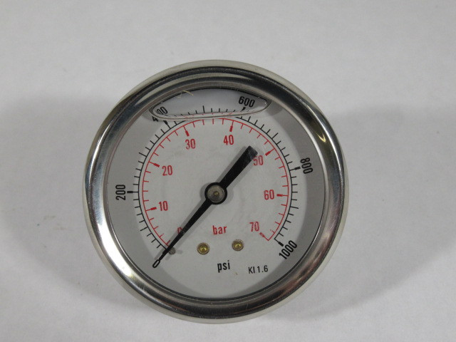 Generic MPG-1P-1000-DN Liquid Filled Pressure Gauge 2-1/2"Dia 1/4"NPT ! NEW !