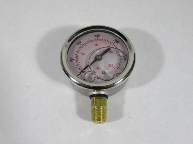Generic MPG-1P-3000-AN Liquid Filled Pressure Gauge 2-1/2"Dia 1/4"NPT ! NEW !