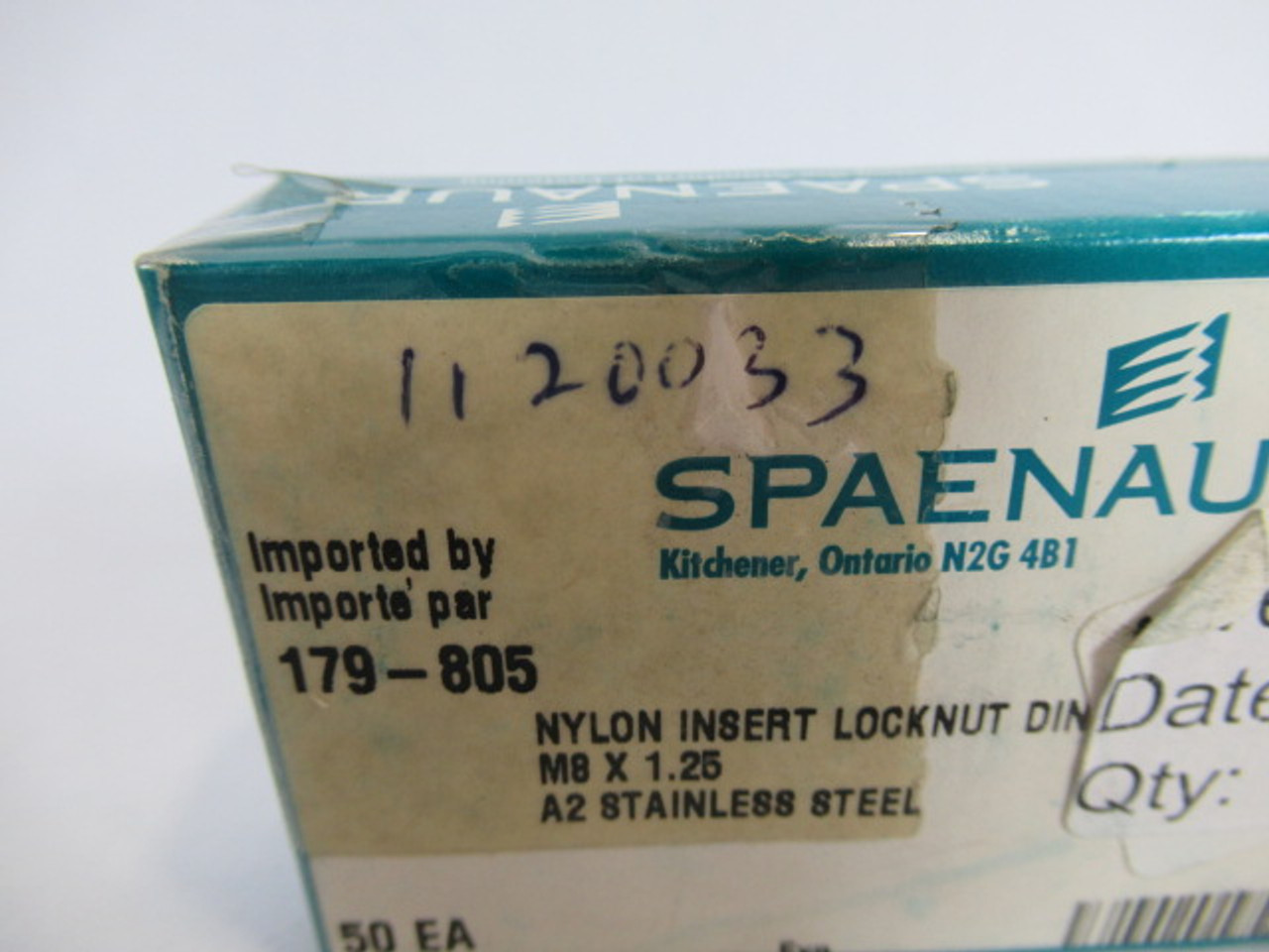 Spaenaur 179-805 Nylon Insert Locknut M8x1.25 50-Pack ! NEW !