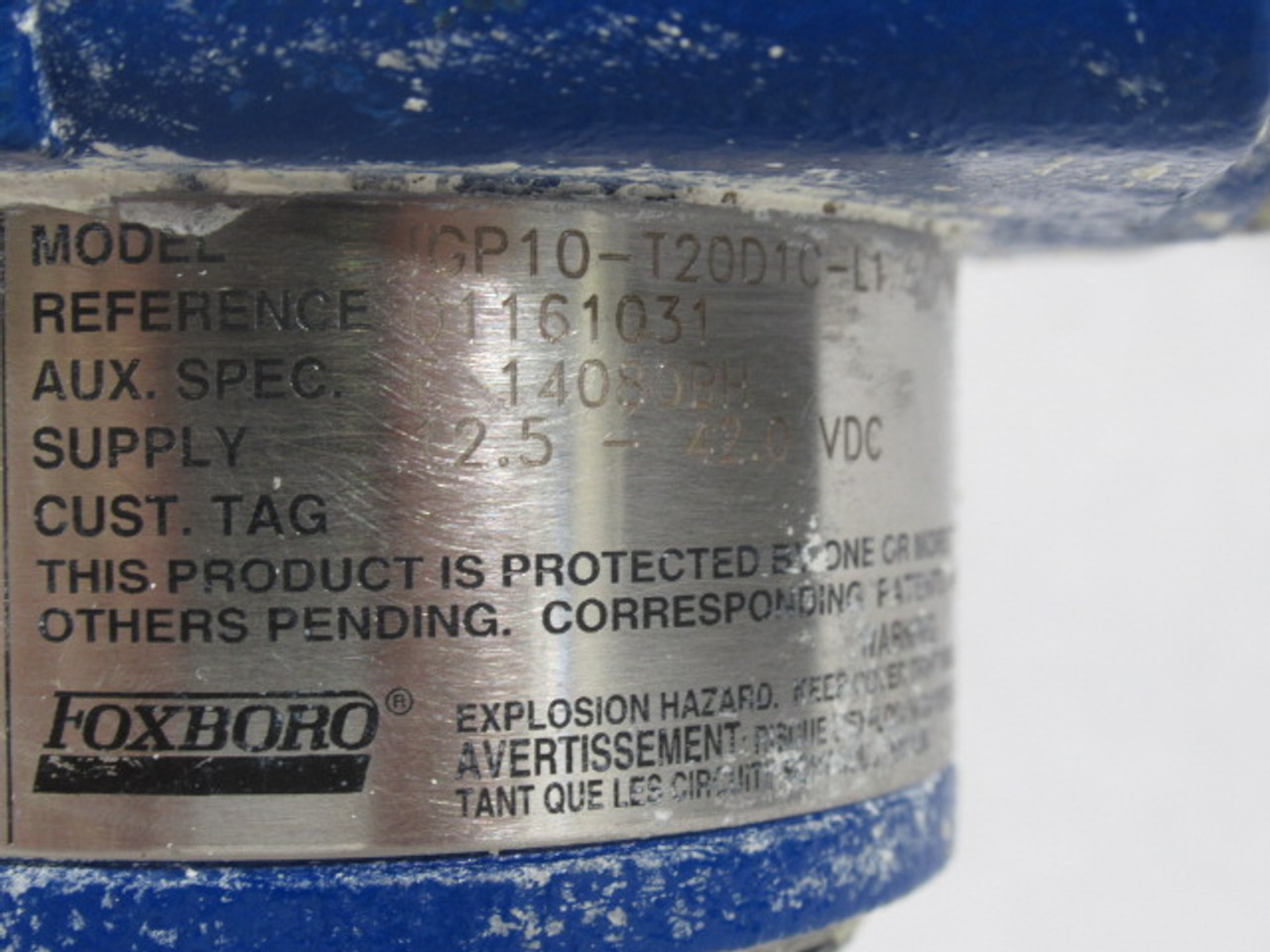 Foxboro IGP10-T20D1C-L1 Pressure Transmitter Supply 12.5-42VDC ST:A USED