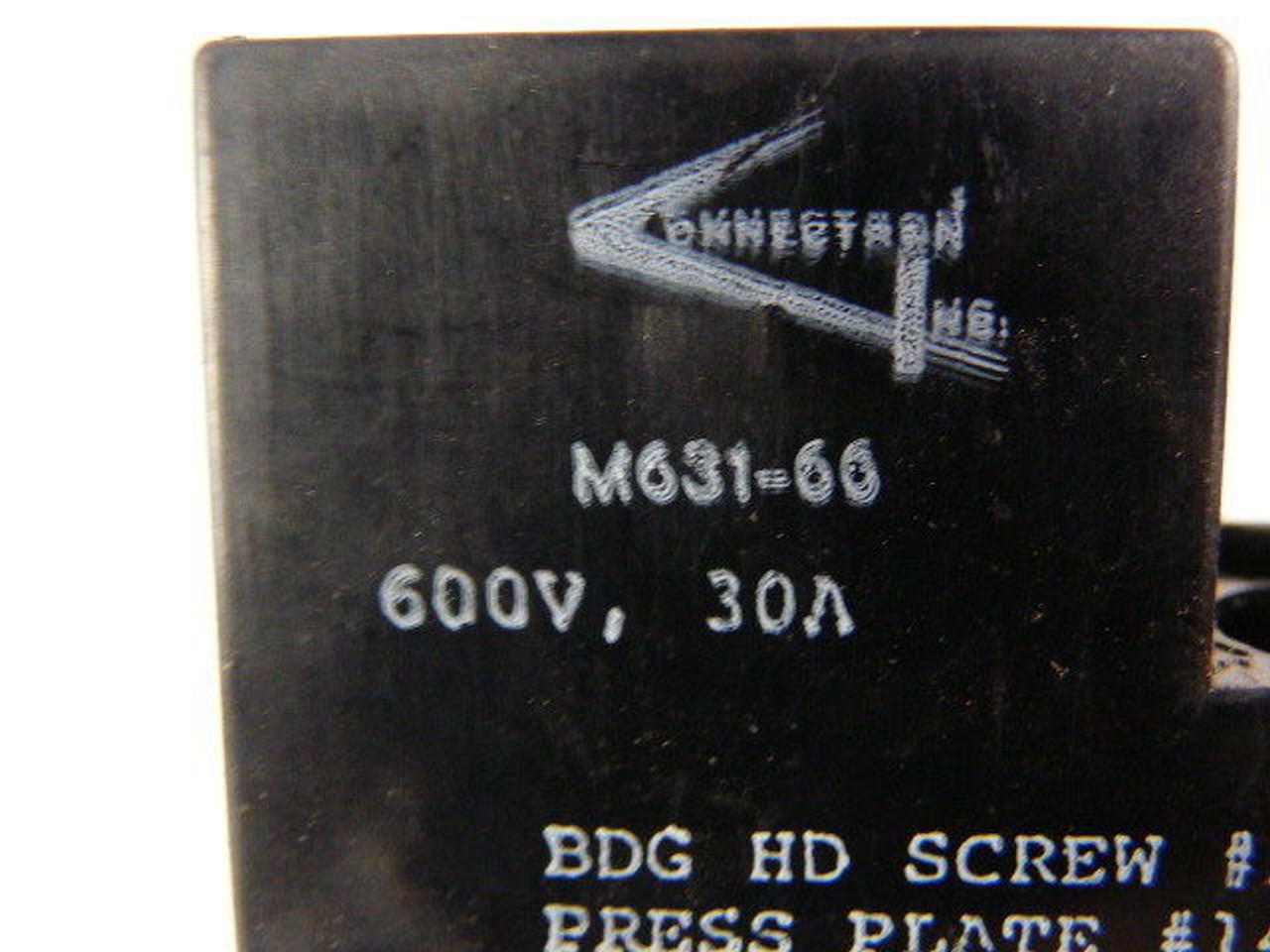 Connectron M631-66 Single Pole Fuse Holder 30A 600V USED