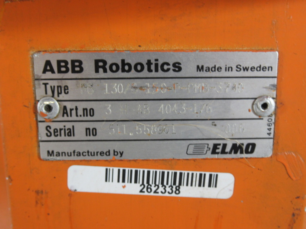 ABB Robotics PS130/6-150-P-PMB-3740 Servo Motor 5-1/2" Shaft USED