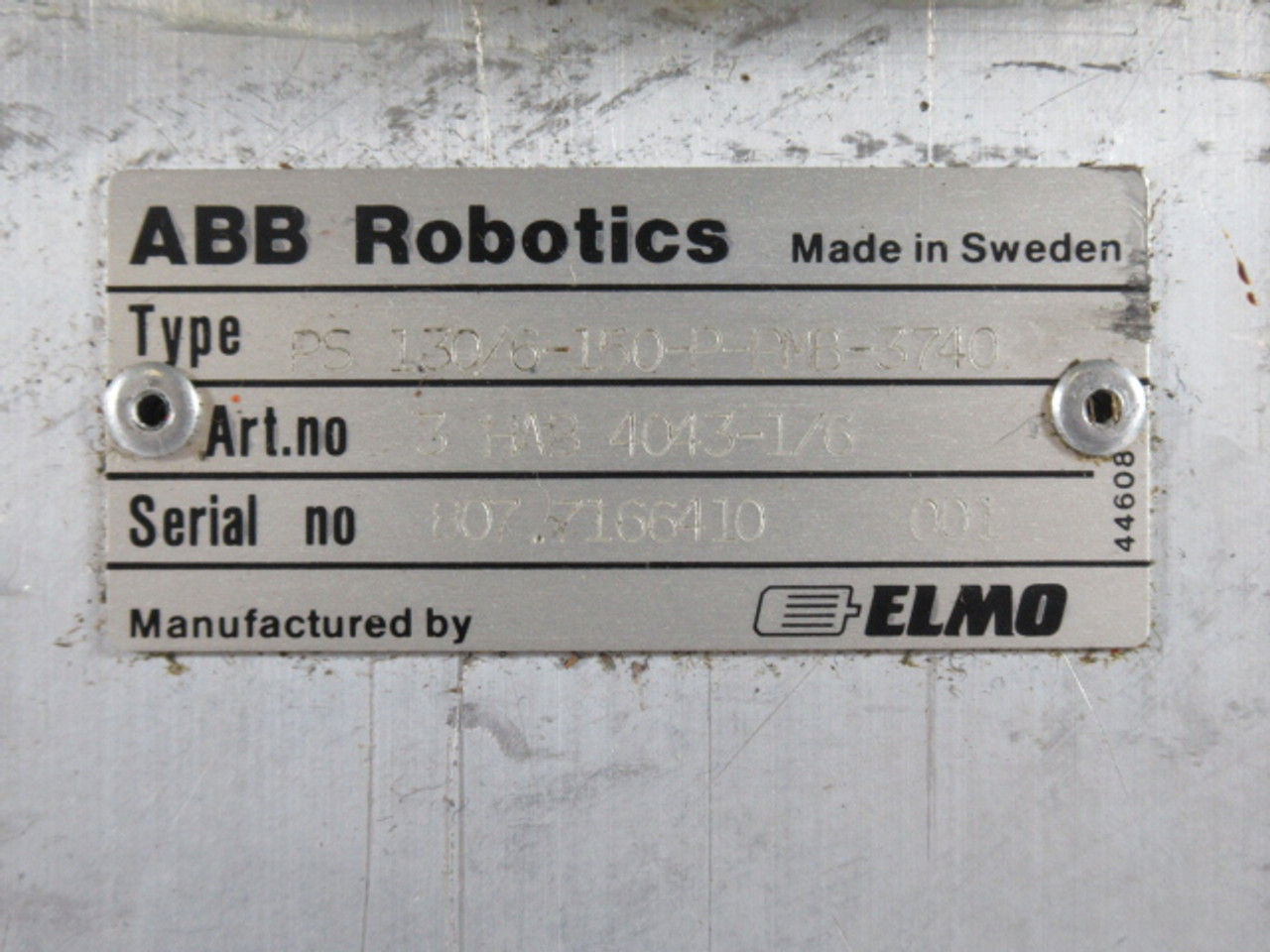 ABB Robotics PS 130/6-150-P-PMB-3740 Servo Motor Silver USED