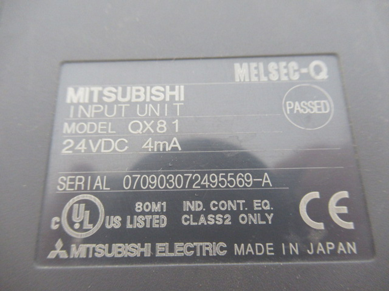 Mitsubishi QX81 DC Input Module 24VDC 4mA 32 Pt. USED