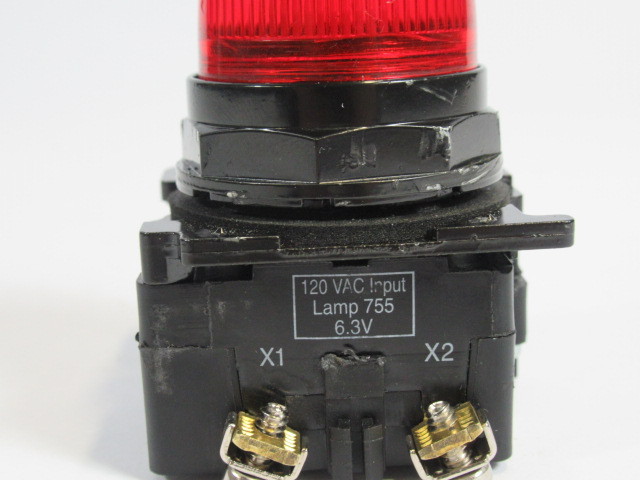 Eaton 10250T181LC1N2A Pilot Light Unit Red 120VAC Input USED
