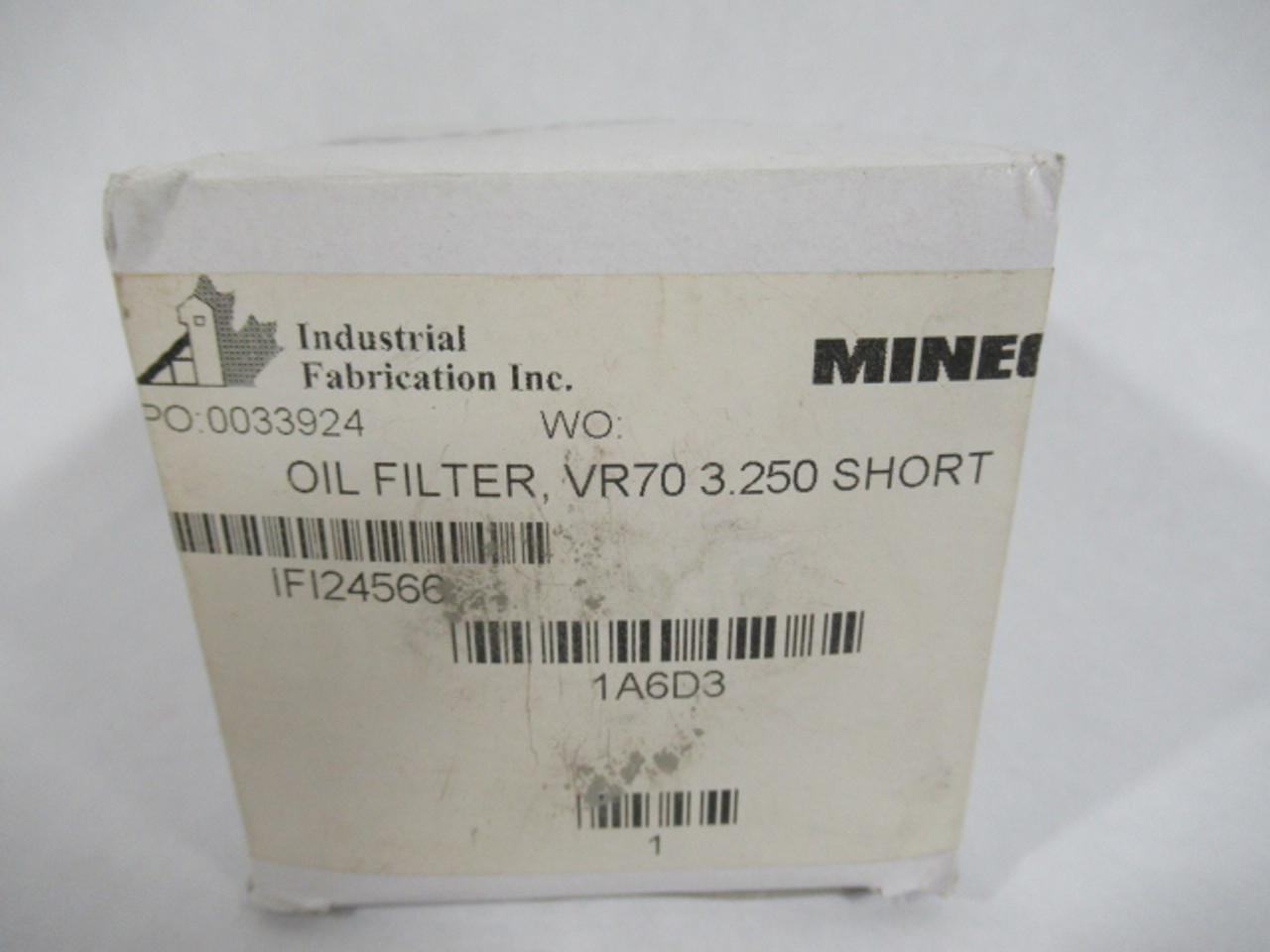 Minecat VR70-3.250 Short Oil Filter for VMAC System H400001-D *Sealed* ! NEW !