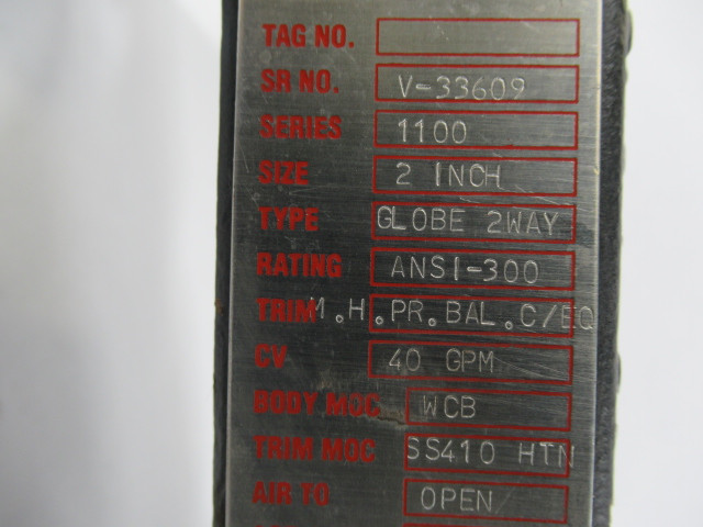 Armstrong 1100 Series Control Valve 2"NPT 40GPM 28mm Stroke USED