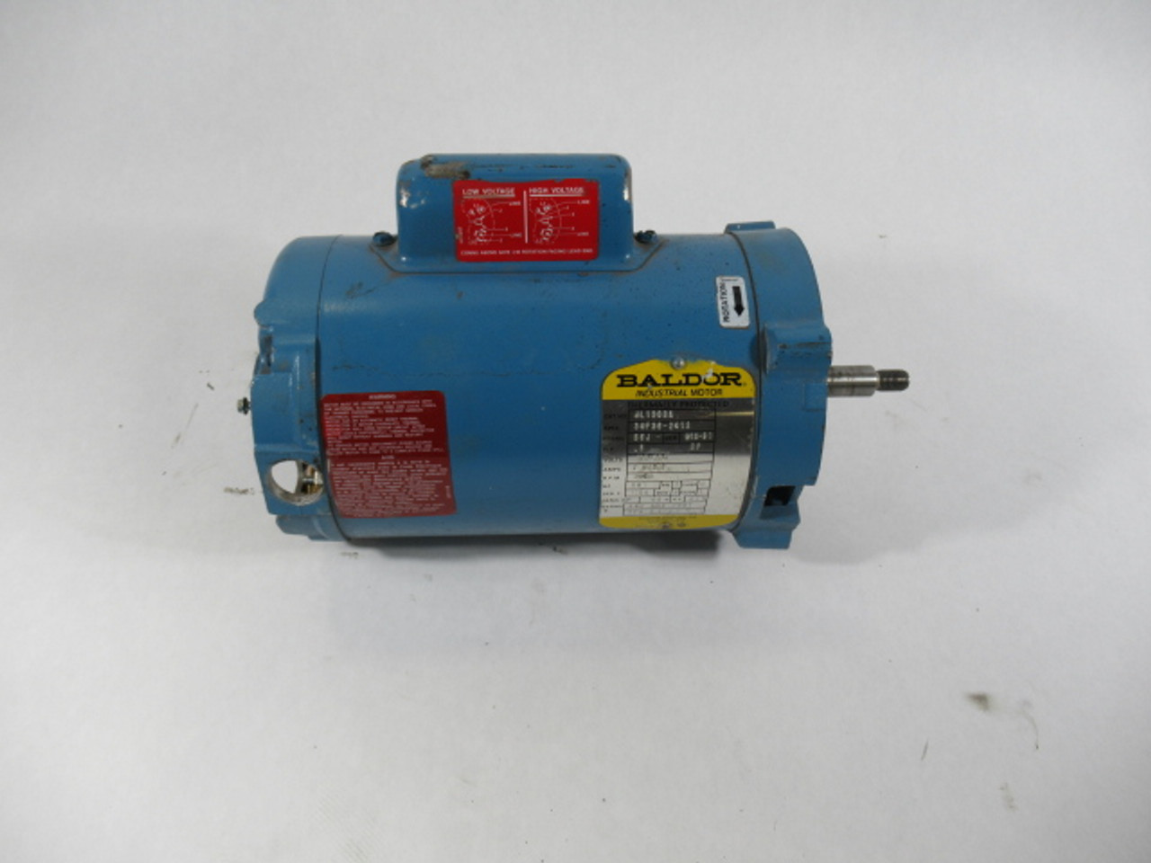 Baldor .5HP 3450RPM 115/230V 56J DP 1PH 7.4/3.7A 60Hz USED