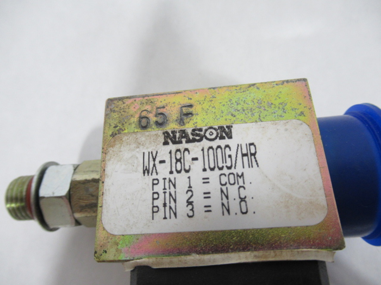 Nason WX-18C-100G/HR High Pressure Switch 100PSI 1/8"SPDT ! NOP !