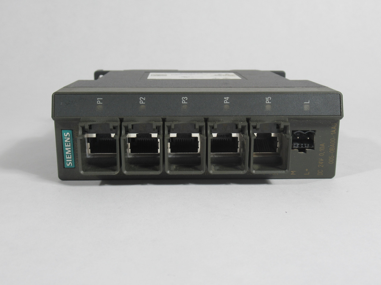 Siemens 6GK5005-0BA00-1AA3 5 Port Industrial Ethernet Switch 24VDC .10A USED