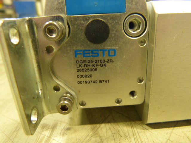 Festo 193742 DGE-25-2100-ZR-LK-RH-KF-GK Toothed Belt Drive 2100mm Stroke USED