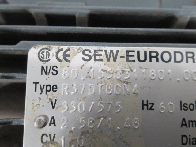Sew-Eurodrive 1HP 1720RPM 330/575V TEFC 3PH 2.58/1.48A 60Hz USED