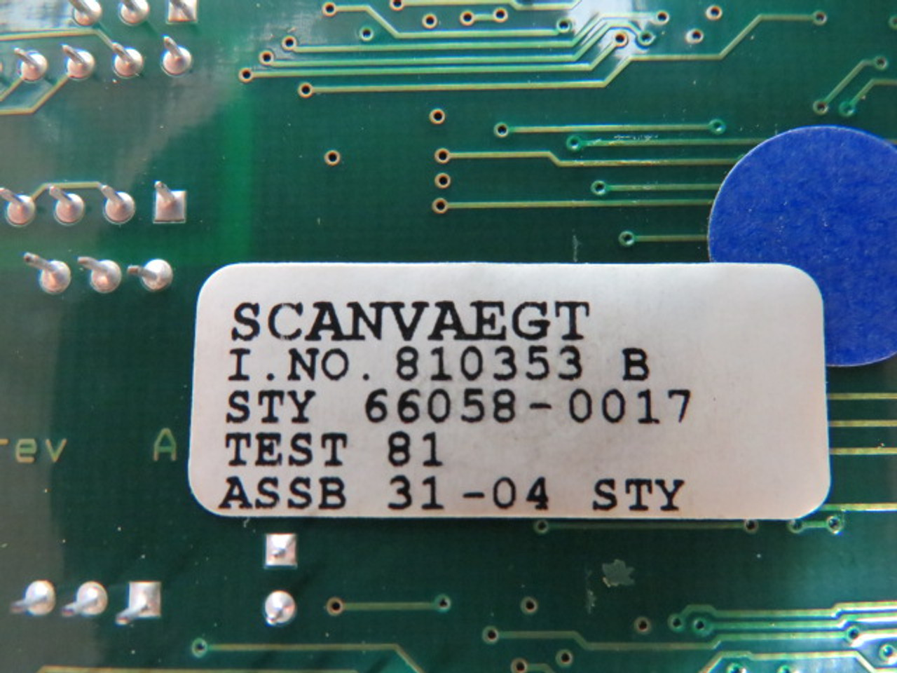 Scanvaegt 810353 Circuit Board for Flow Scale Interface USED