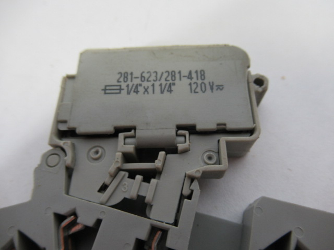 Wago 281-623/281-418 2 Conductor Fused Terminal Block W/ LED USED