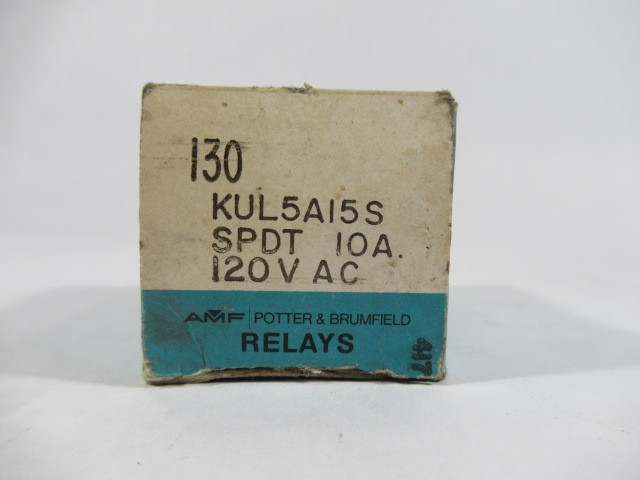 Potter & Brumfield KUL5A15S Plug In Relay 10A Coil: 120V 60Hz 6 Blade ! NEW !