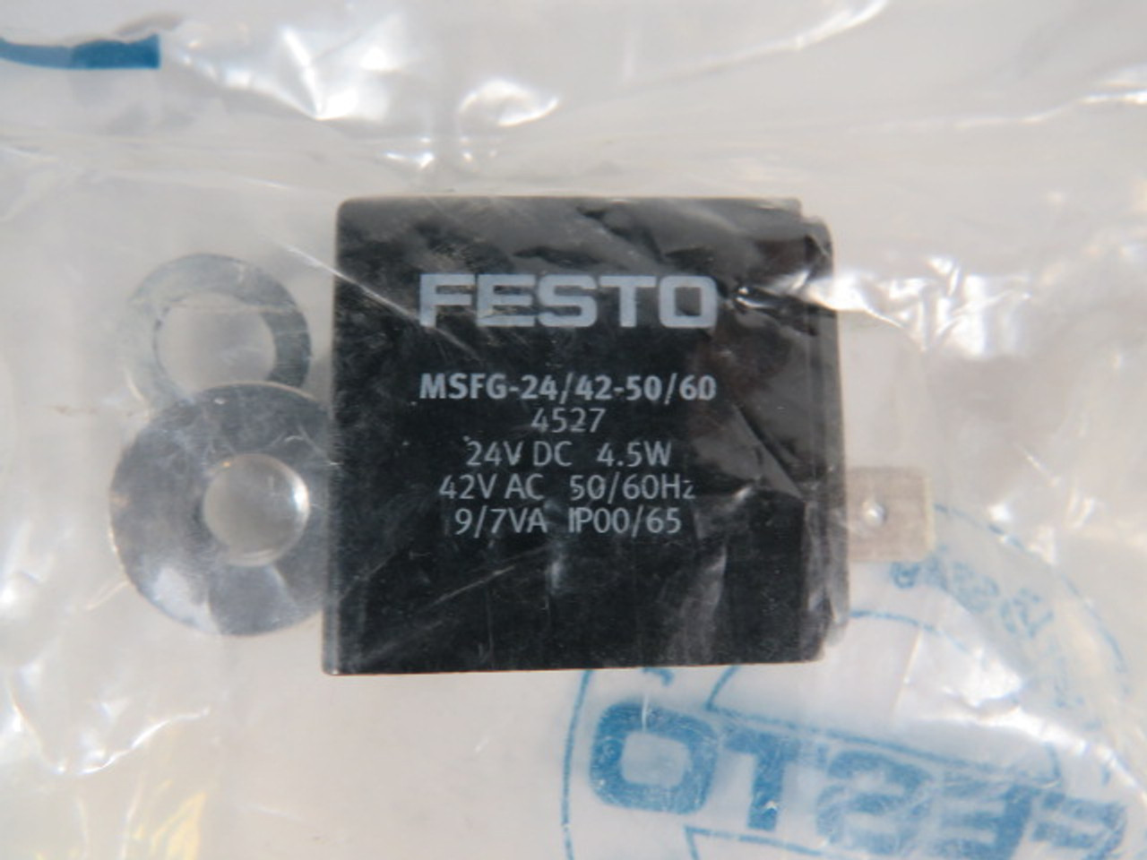 Festo MSFG-24/42-50/60 Solenoid Coil 24VDC 50/60Hz MISSING ATTACHMENT ! NOP !