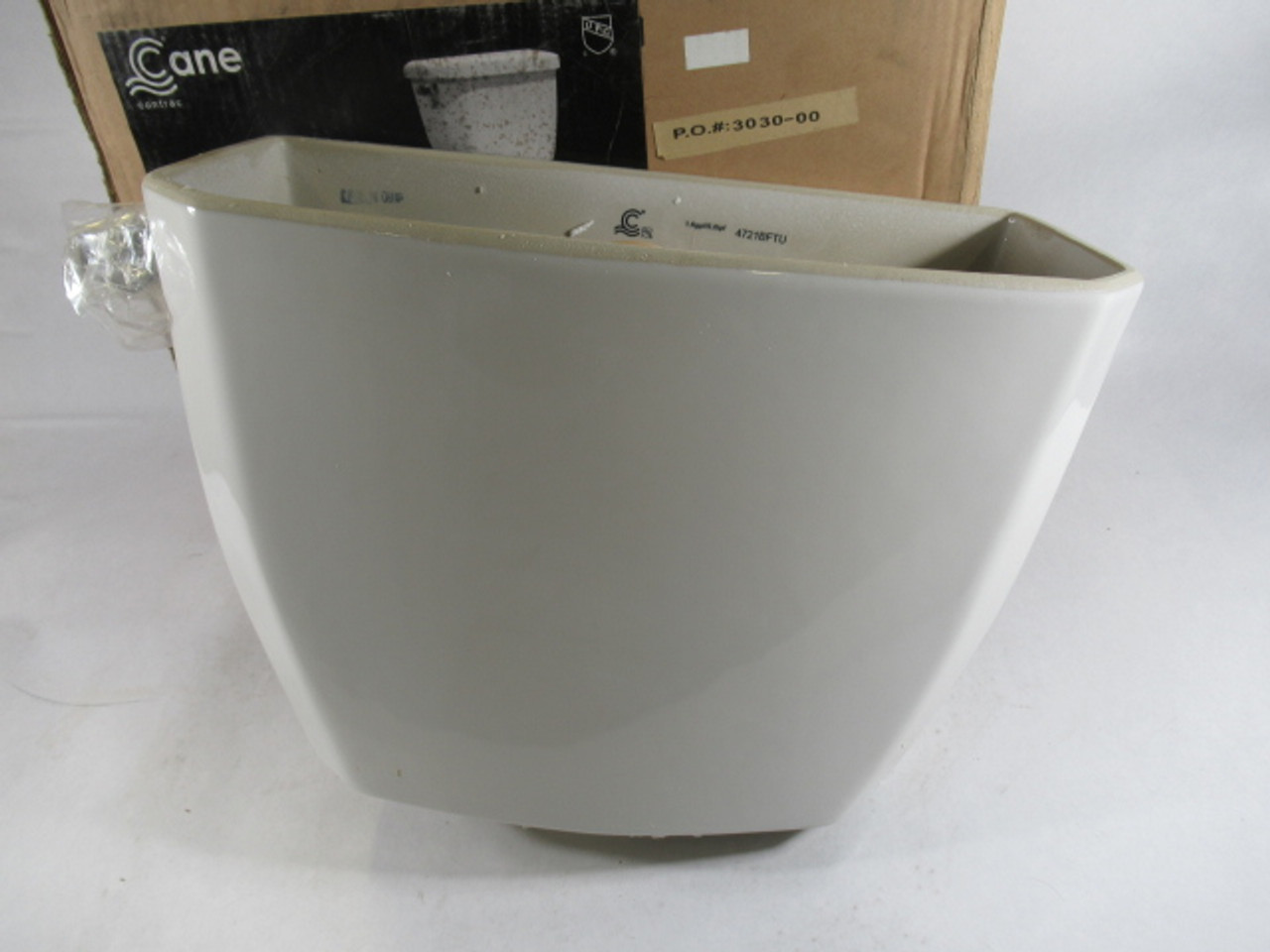 Cane Contrac 4721BFTU Soft White Unlined Vitreous China Toilet Tank ! NEW !