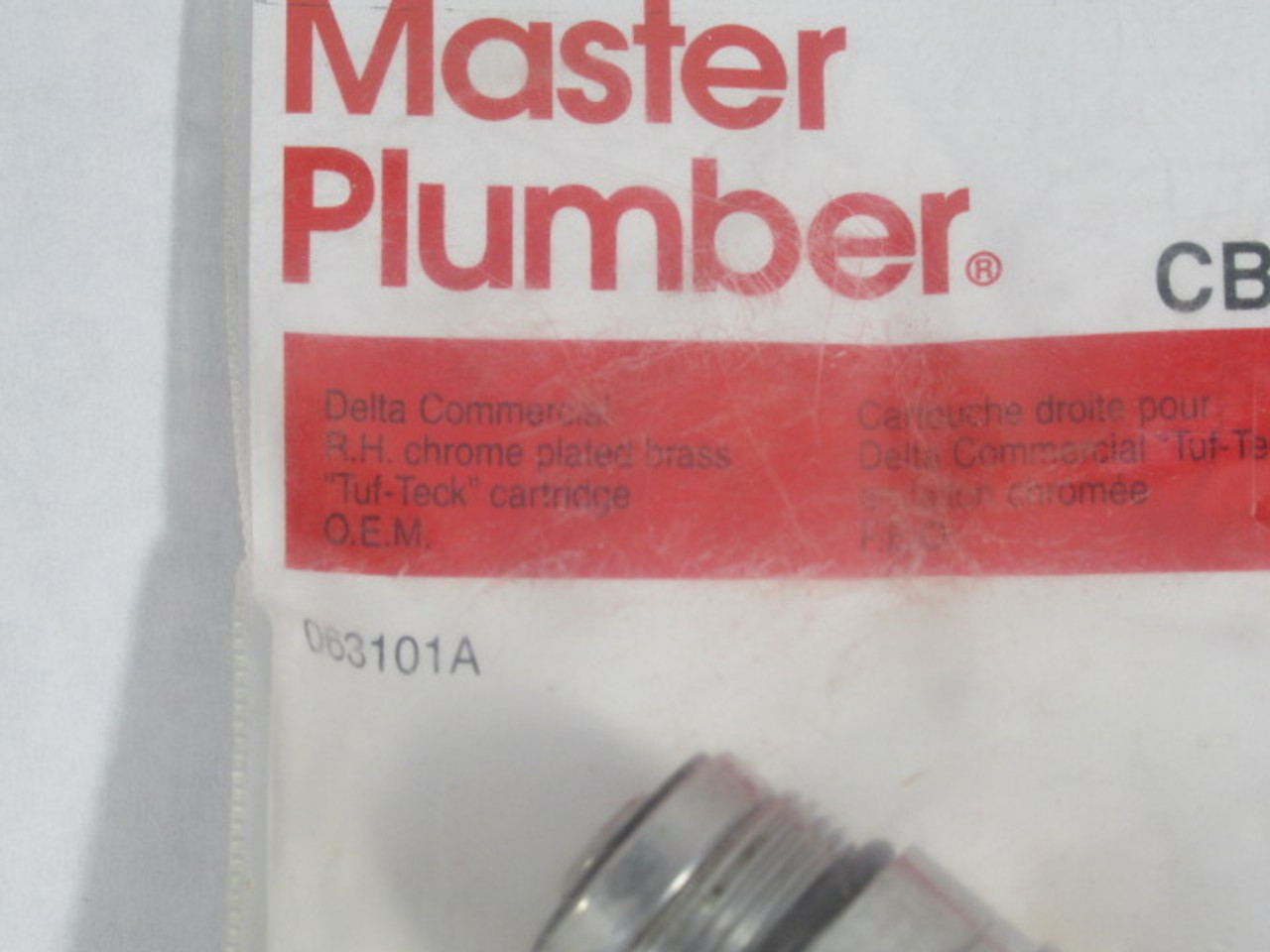 Master Plumber CB-2X R.H. Chrome Plated Brass "Tuf-Teck" Cartridge ! NWB !