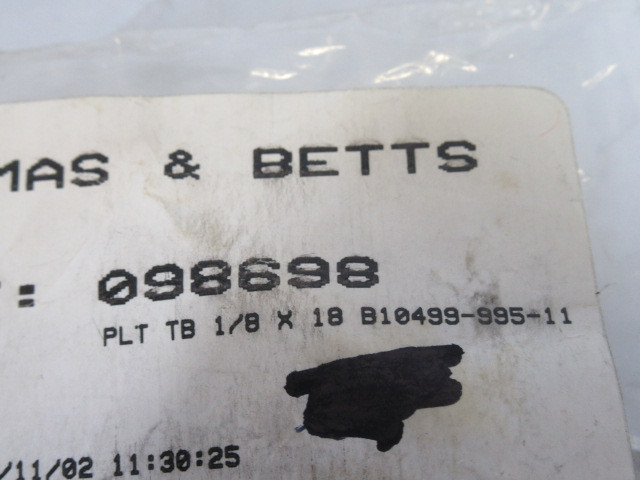 Thomas & Betts 098698 B10499-995-11 Pilot Tubing 1/8" Dia x 18” L ! NWB !