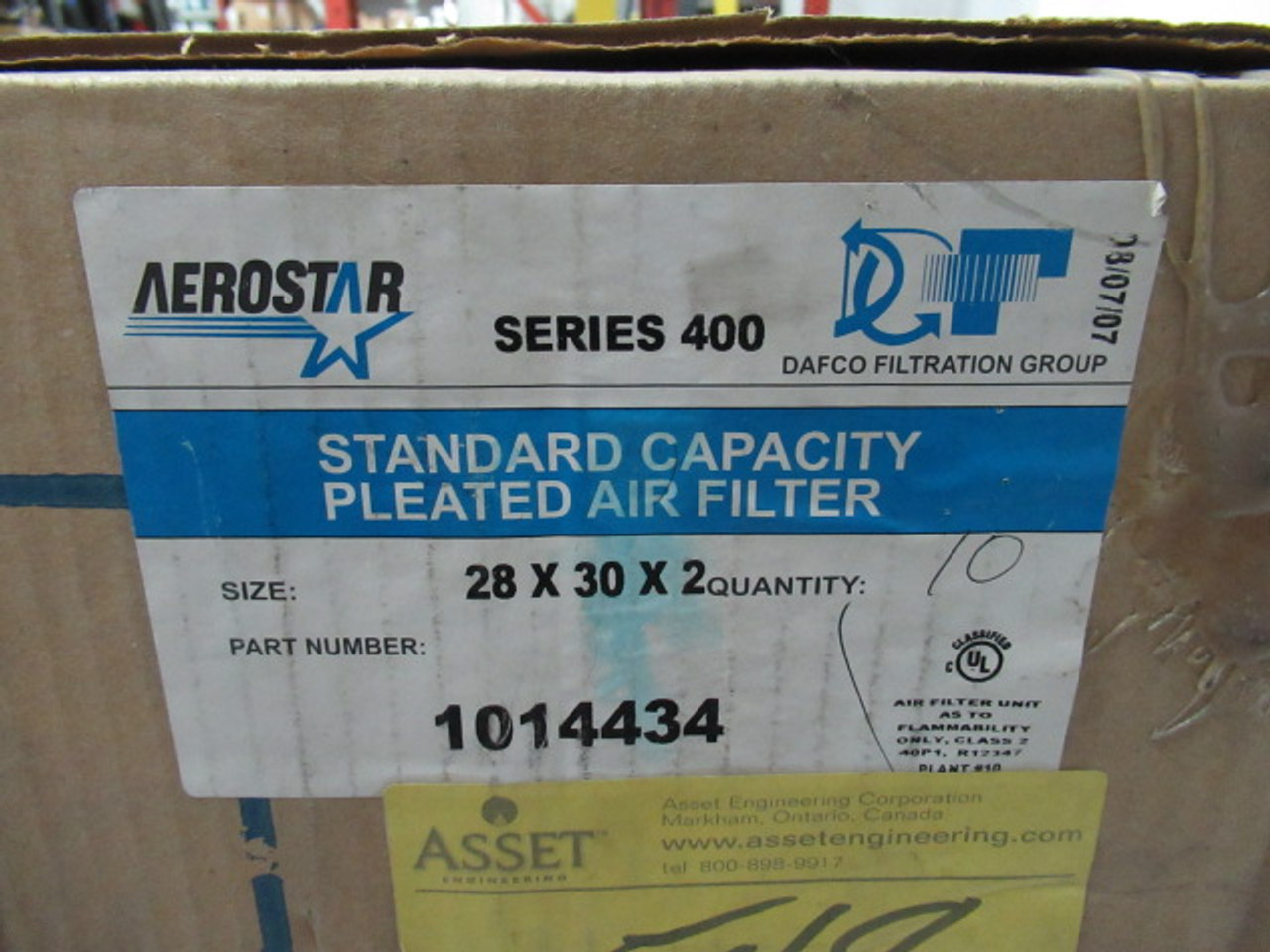 Aerostar 1014434 Standard Capacity Pleated Air Filter 28"x30"x2" 9-Pack ! NEW !