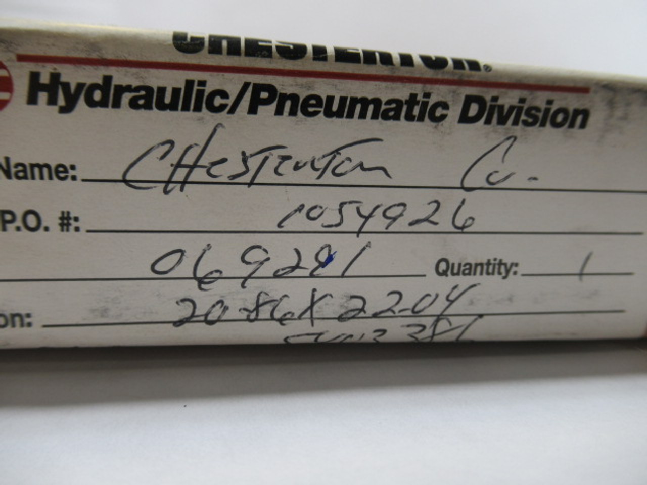 Chesterton Co. 069291 Hydraulic Seal 20.86x22.04 ! NEW !