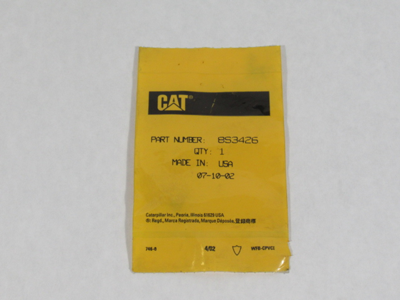 Caterpillar 8S3426 Dowel Pin ! NWB !