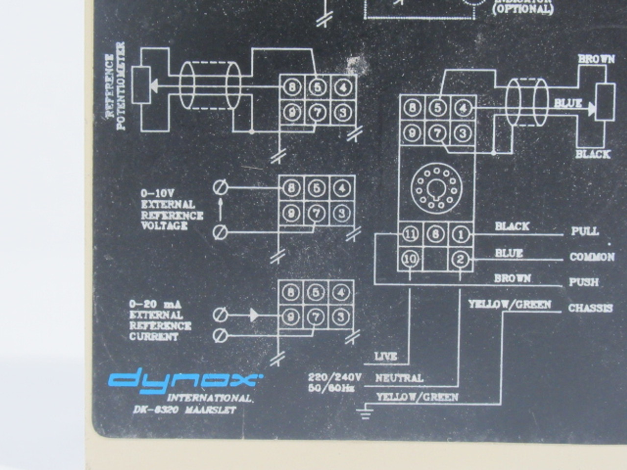 Dynax International DK-8320 Differential Relay 220/240V 0-20mA 11 Pins USED