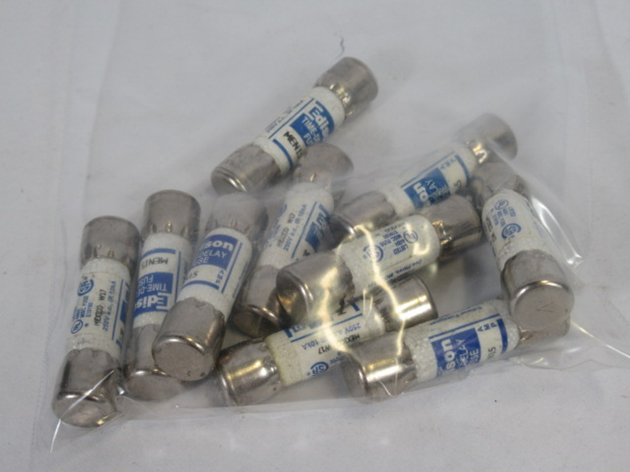 Edison MEN15 Time Delay Fuse 15A 250V Lot of 10 USED