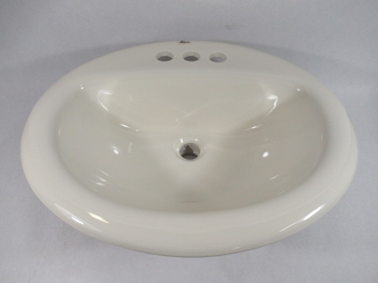 Contrac 4140BGW-066 Biscuit Oval Drop-In Sink Vitreous China 4" Center ! NEW !