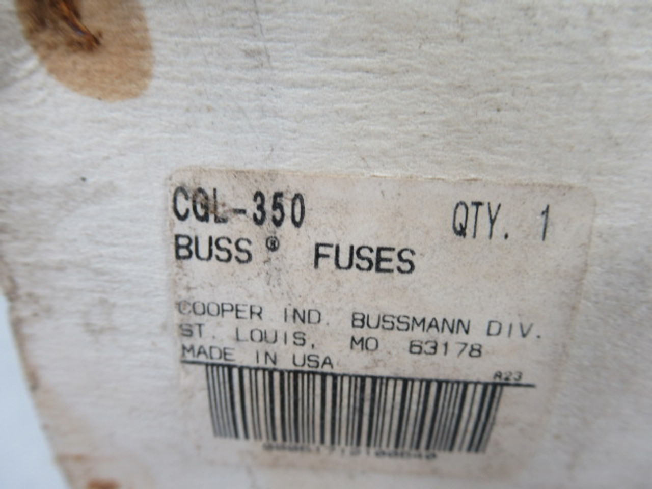 Tron CGL-350 Fusible HRC II-C Fuse 600VAC *Damaged and Stained Box* ! NEW !