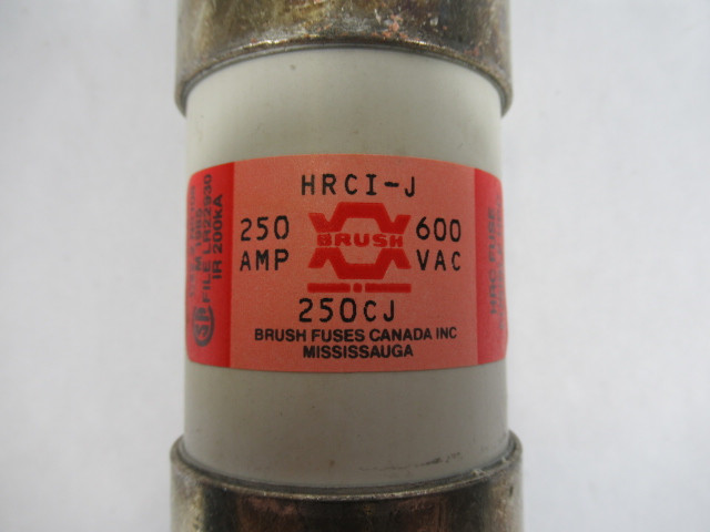Brush 250CJ Fusible HPC HRC Fuse 250A 600VAC SHELF WEAR/DMG BOX NEW