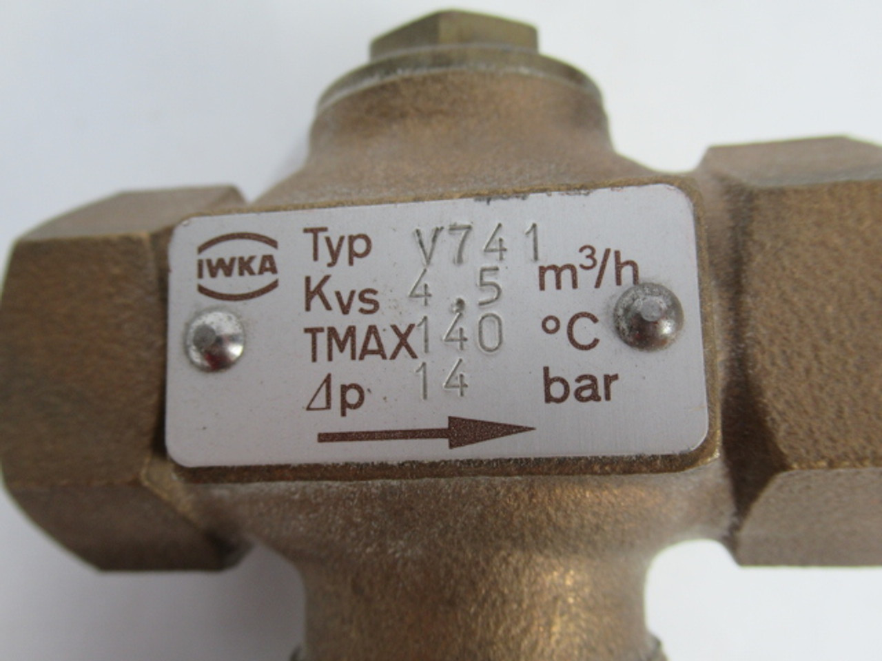 Iwka V741 Type T61 Pressure Reducer w/Temperature Probe 4.5m3/h 140DEGC USED