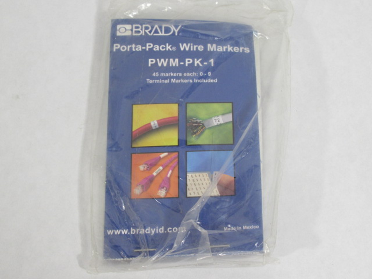 Brady PWM-PK-1 Vinyl Porta-Pack Wire Markers 45 per Pg 0-9 ! NWB !