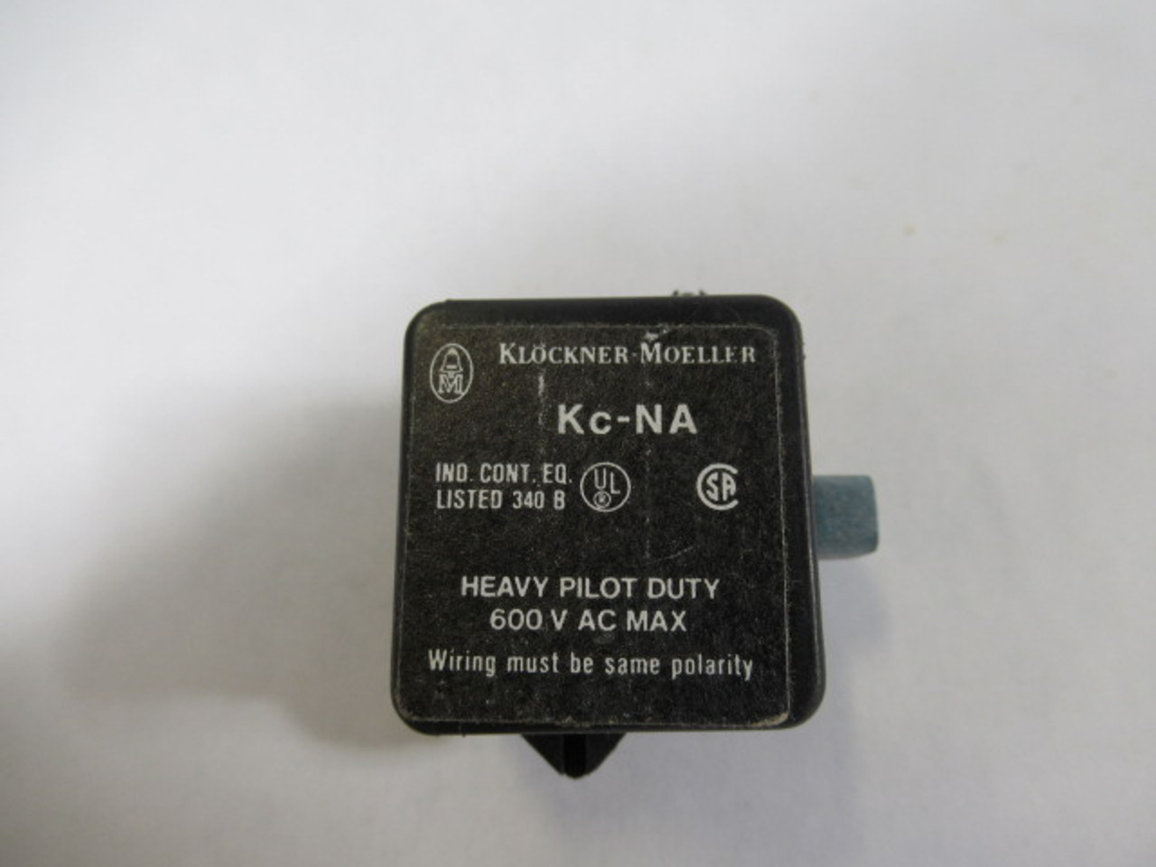 Klockner-Moeller Kc-NA Heavy Duty Pilot Contact Block 600VAC USED