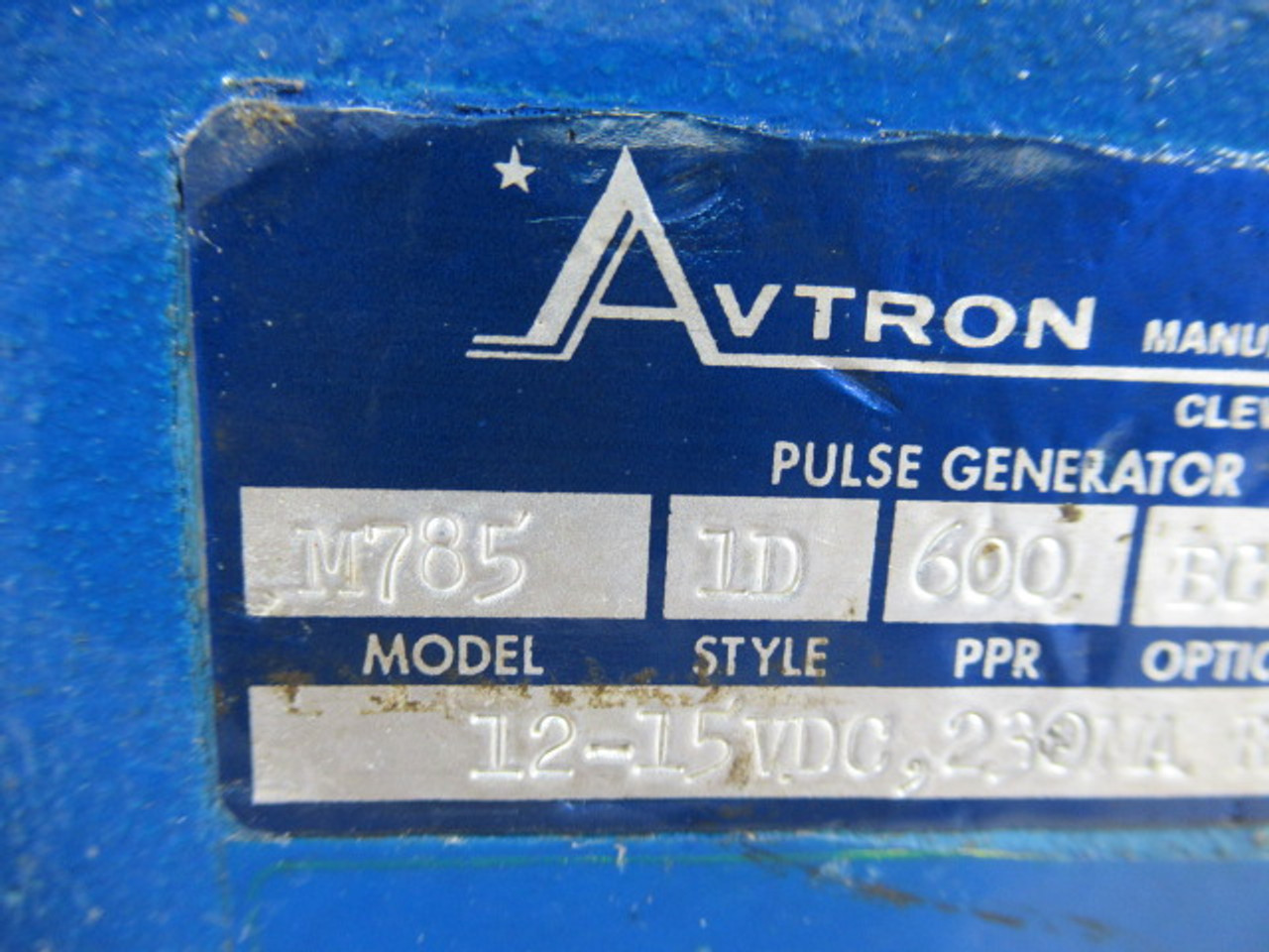 Avtron M785 Blue Pulse Generator Style 1D PPR 600 Rev-Y Option BC USED