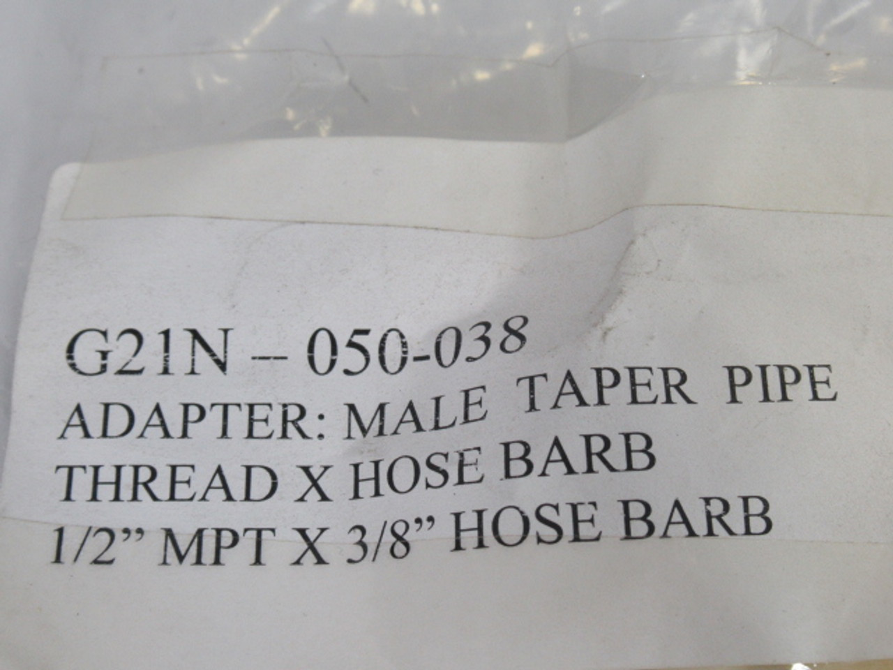 Green Line G21N-050-038 Male Taper Adapter 1/2"MPTx3/8"BARB Lot of 8  NOP