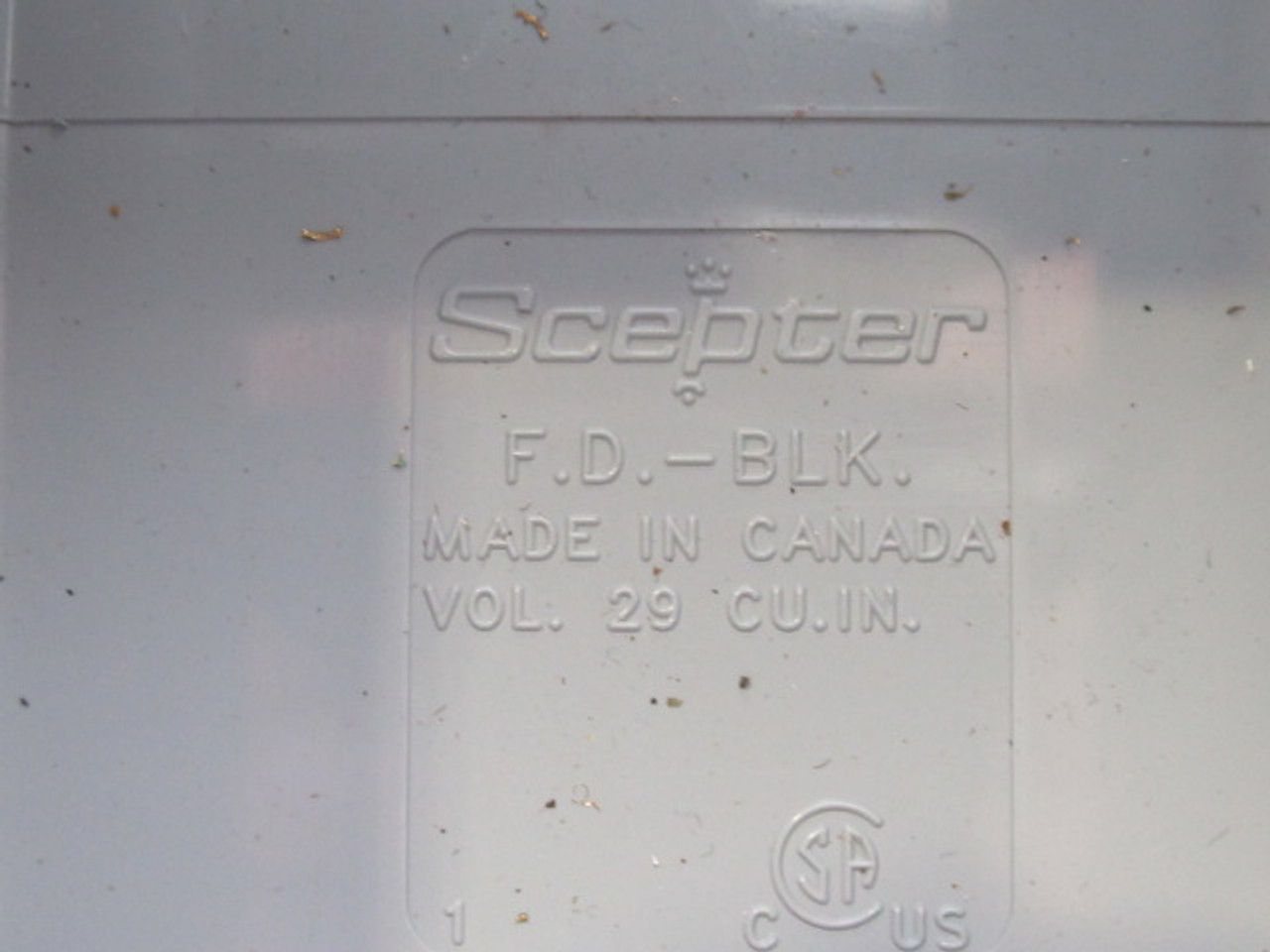 Scepter F.D-BLK 1 Gang Deep PVC Box 4-1/2"x3"x3" USED