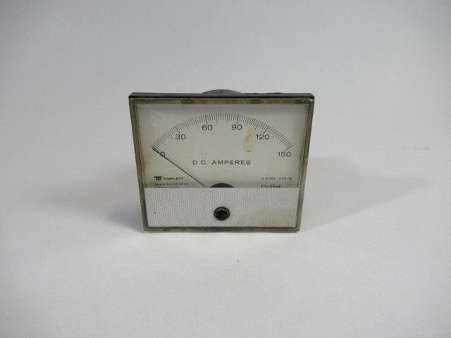 Triplett 320-G Analog Panel Meter 0-150 D.C. Amperes USED
