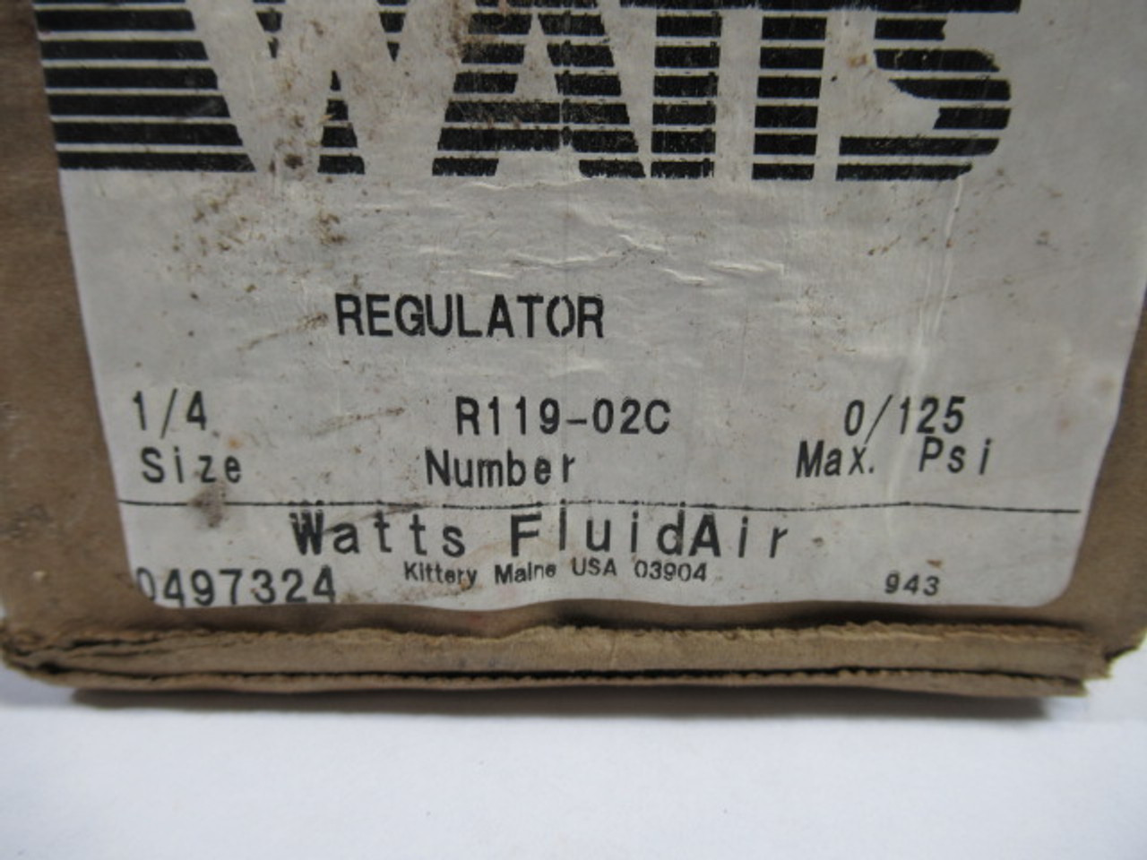 Watts R119-02C Regulator 1/4"NPT 0/125PSI MAX ! NEW !