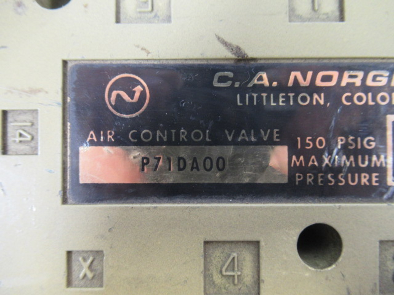Norgren P71DA00 Air Control Valve 150PSI MAX USED