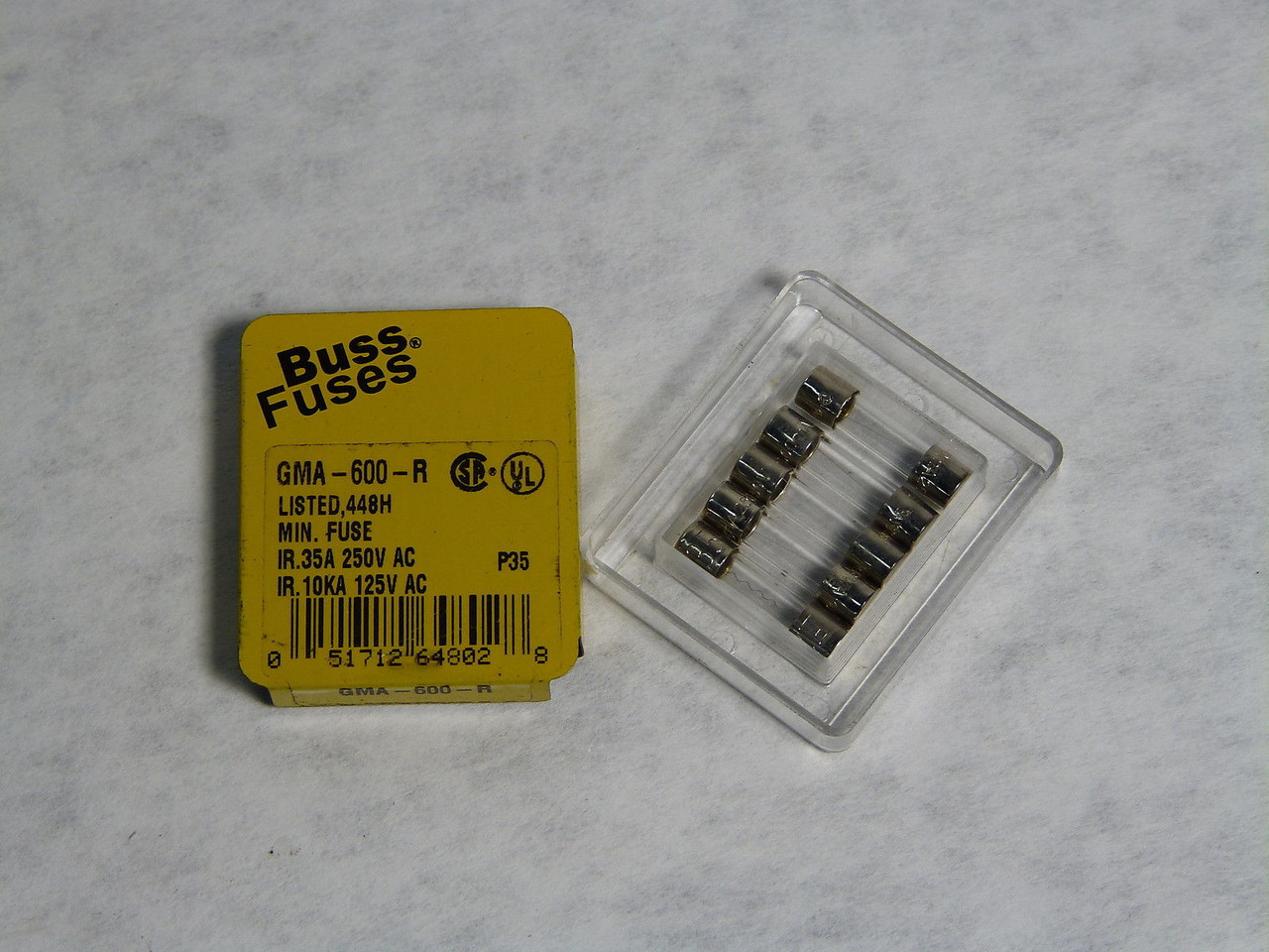 Bussmann GMA-600-R Fast Acting Fuse 35A 250V Lot of 5 ! NEW !