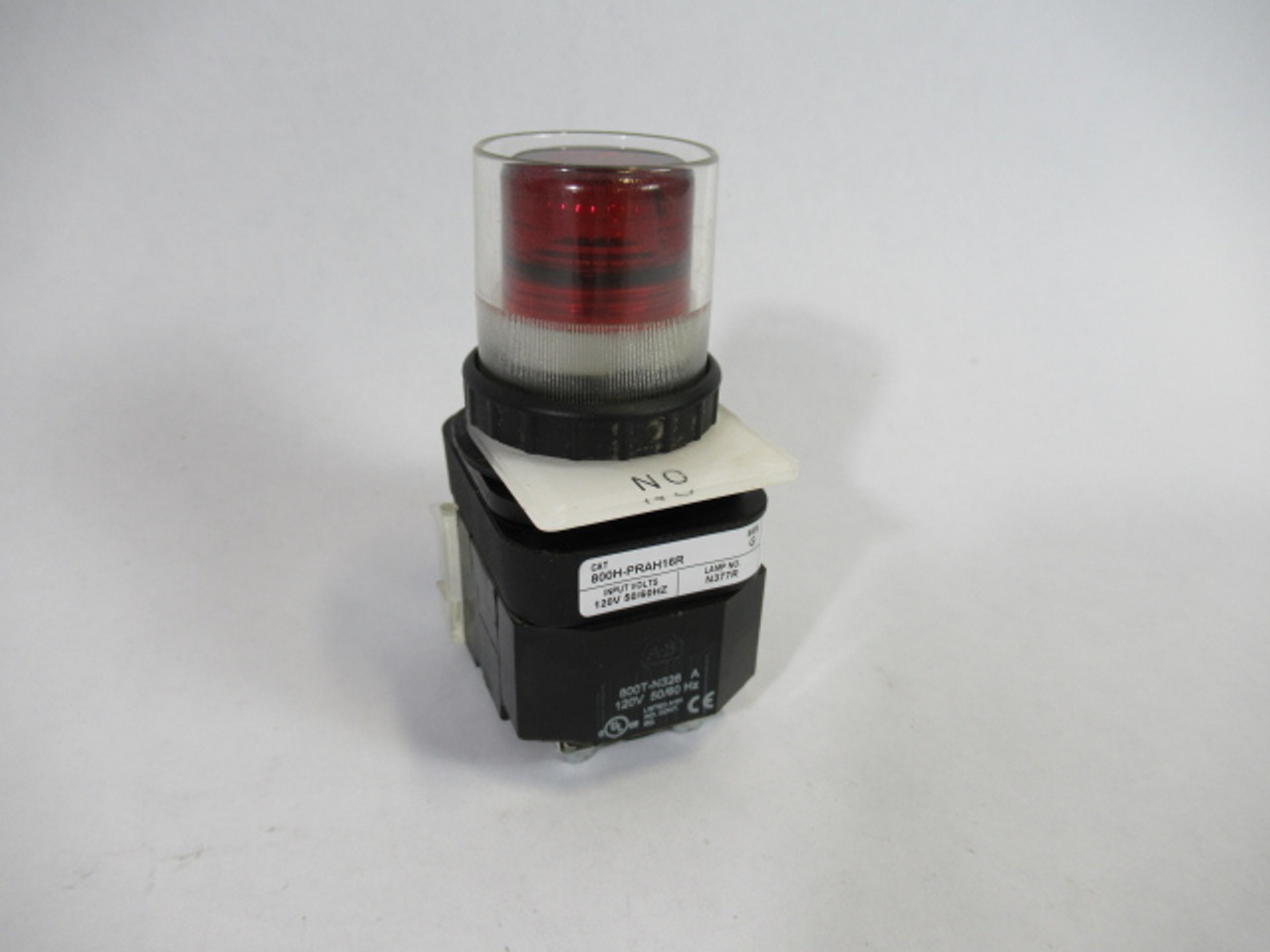 Allen-Bradley 800H-PRAH16R Red Extended Head Push Button W/ Guard SER G USED