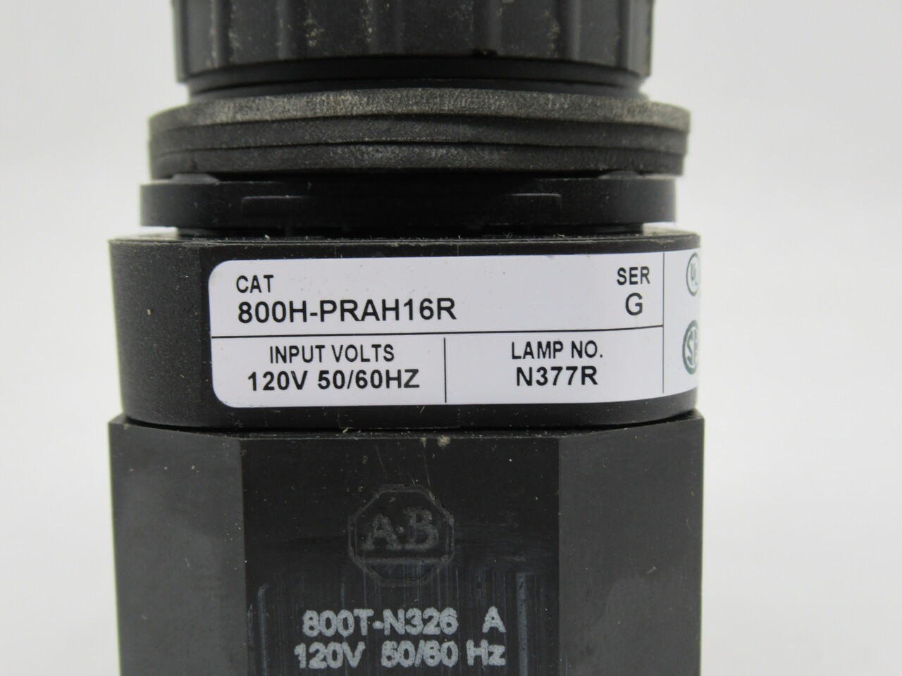 Allen-Bradley 800H-PRAH16R Series G Push Button 120V Red Extended 1NO 1NC USED