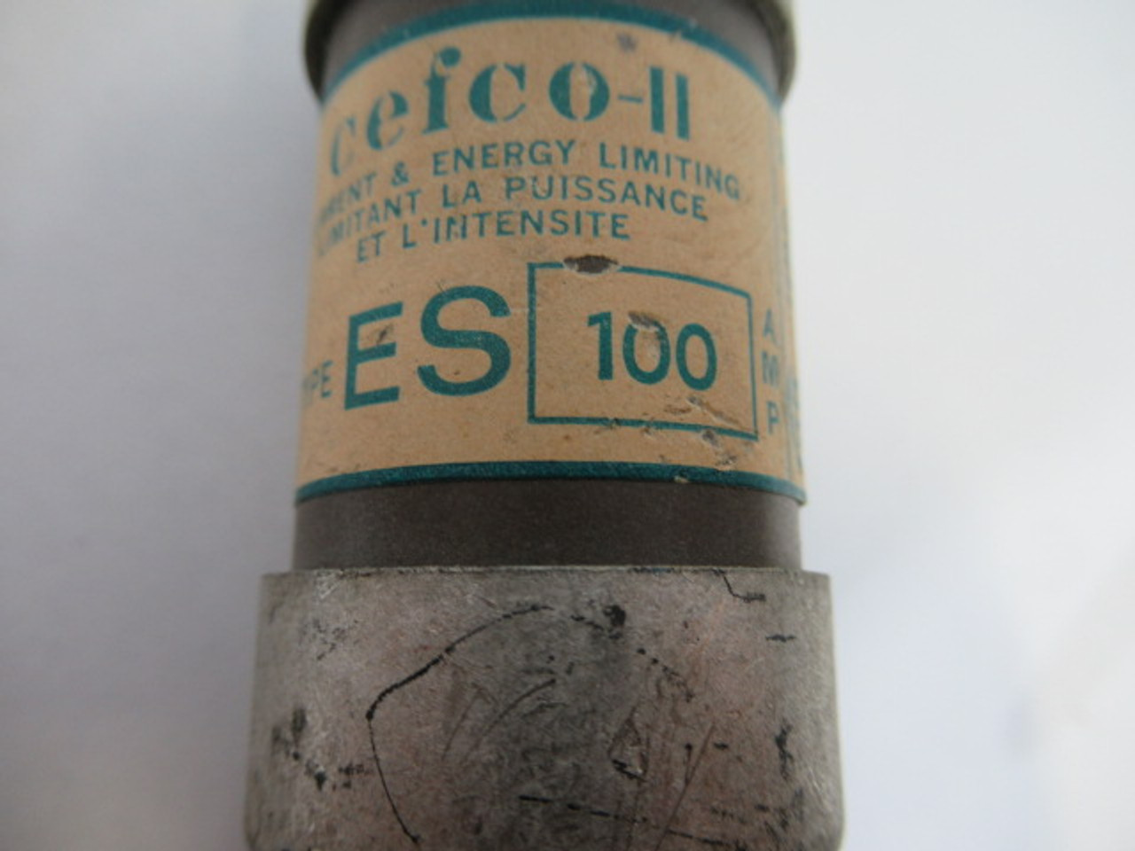 Cefco ES100 Current & Energy Limiting Bolt On Fuse 100Amp 600V USED