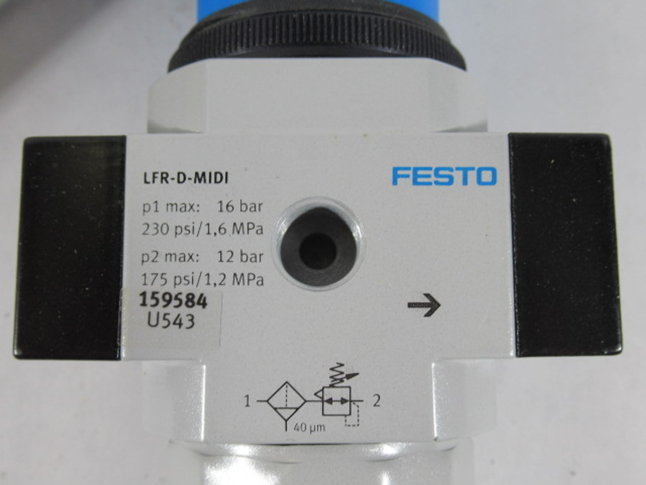 Festo LFR-1/2-D-MIDI Filter Regulator 159584 P1 1-16 bar P2 1-12 bar ! NOP !