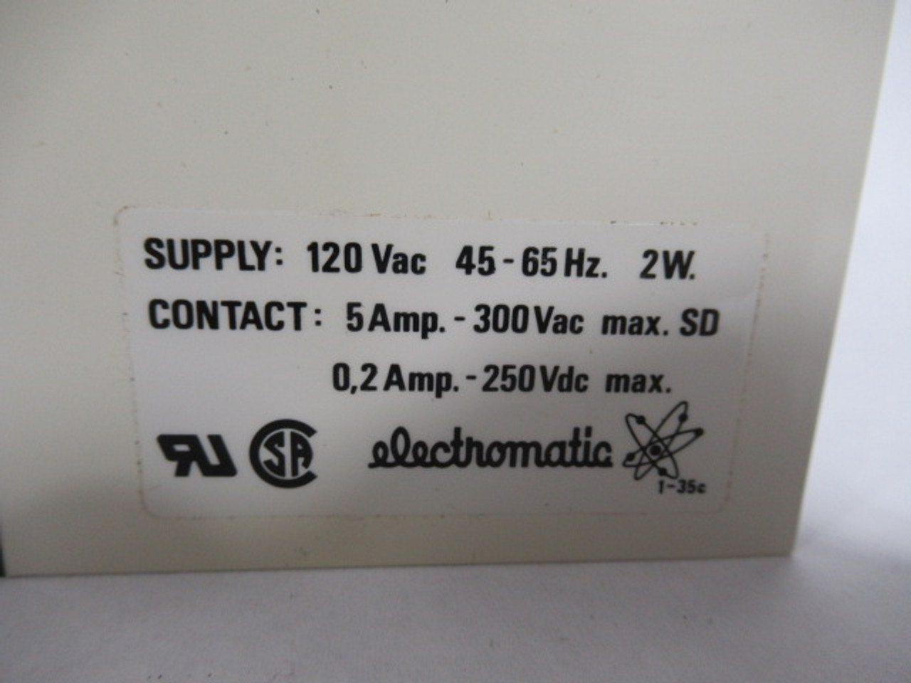 Electromatic SV220-120 Dual Level Relay 120VAC 45-65Hz 2W ! NEW !