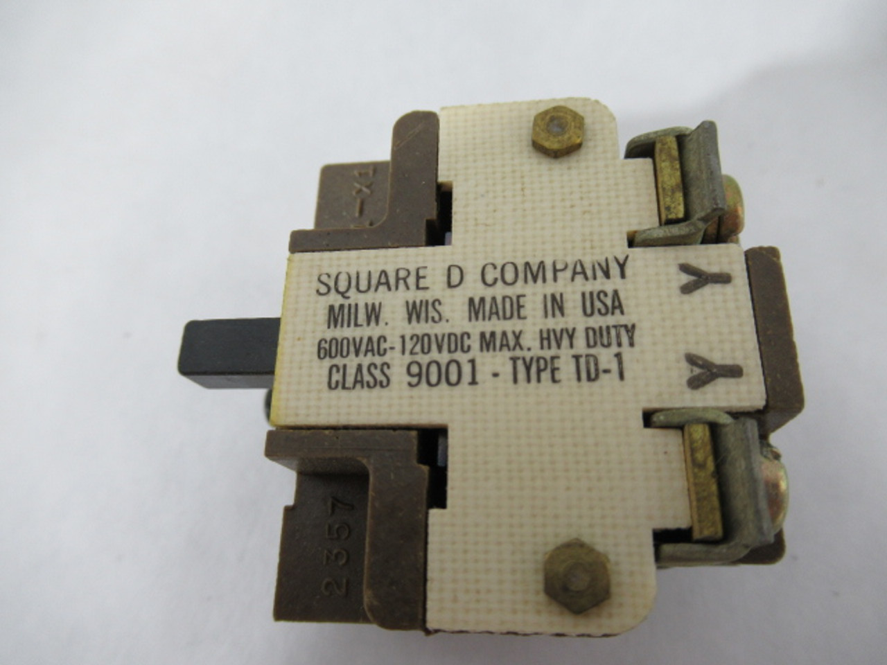 Square D 9001-TD-1 Heavy Duty Push Button Contact Block 2NO 600VAC ! NOP !