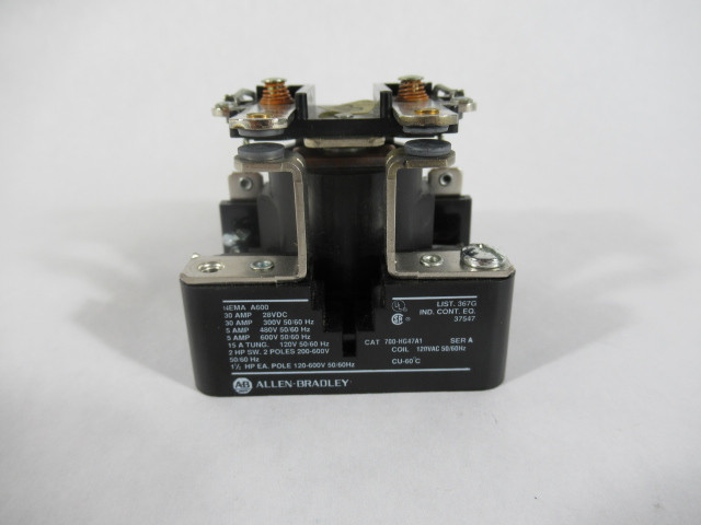 Allen-Bradley 700-HG47A1 Control Relay 120VAC 50/60Hz 2P Ser A USED