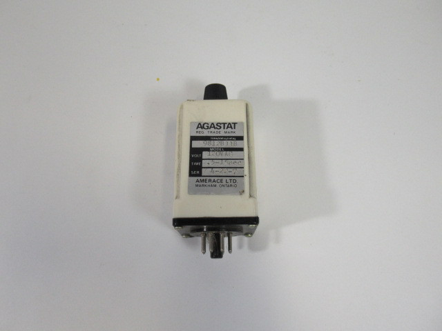 Agastat 9812B11B Time Delay Relay 120VAC 60Hz 10A 0.5-15 Seconds USED